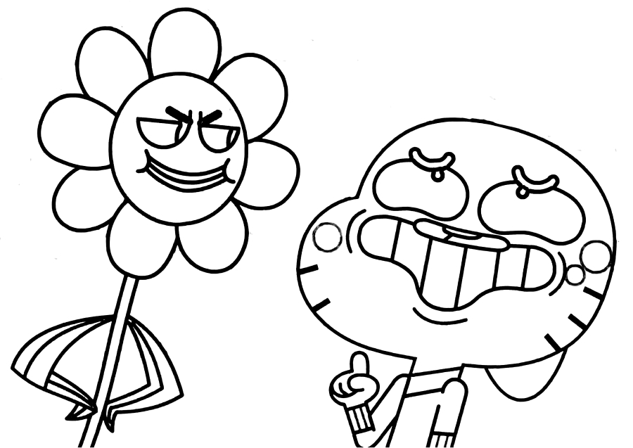 Gumball and flower